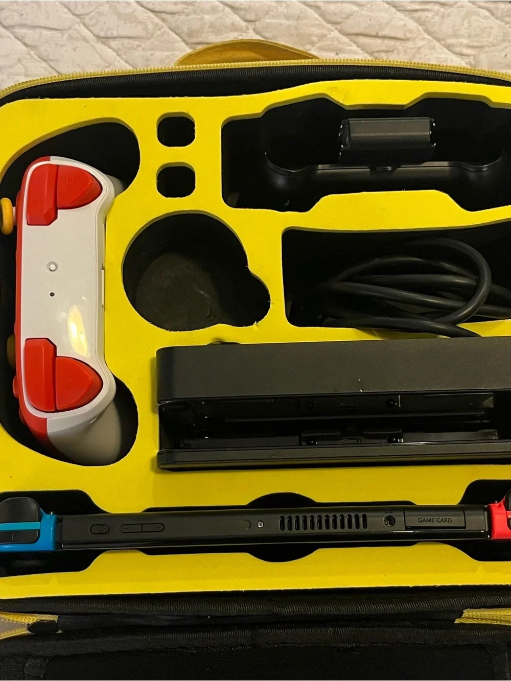 Nintendo Switch with Neon Blue Left & Neon Red Right Joy‑Con